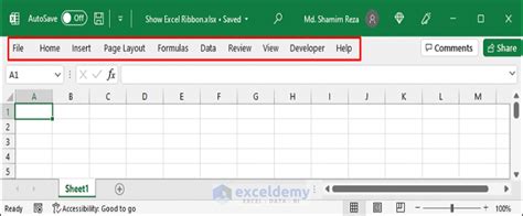 How To Show Ribbon In Excel 5 Quick Simple Ways ExcelDemy