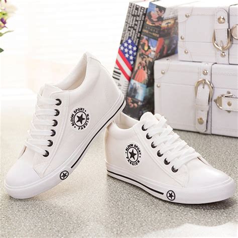 Summer Sneakers Wedges Canvas Shoes Women Casual Shoes Female Cute