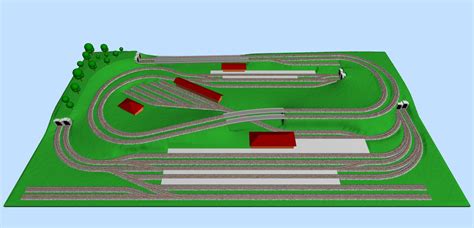 100x186cm N Scale Track Plan