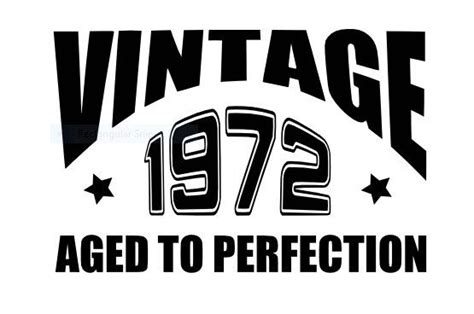 Vintage 1972 Aged To Perfection SVG Cricut and Cameo | Cricut, Cricut