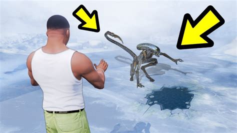 Gta 5 How To Break The Alien Out Of The Ice Youtube