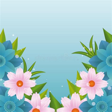 Floral Frame Blank Card Stock Vector Illustration Of Blossom 145528330