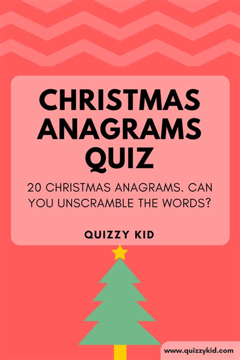 Christmas Anagram Quiz Quizzy Kid