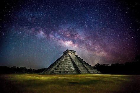 Chichen Itza Pyramid Of Kukulkan Gray Ziggurat The Stars Mexico The