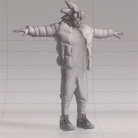 Goku Drip 3d Model Animated Rigged Cgtrader