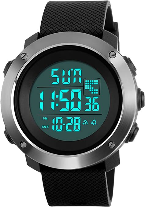 orologio digitale sportivo da uomo e ragazzo con ampio quadrante impermeabile fino a 50 m con