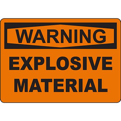 Warning Explosive Material Signs And Labels Graphic Products