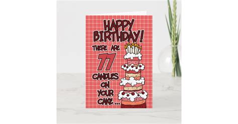 Happy Birthday 77 Years Old Card Zazzle