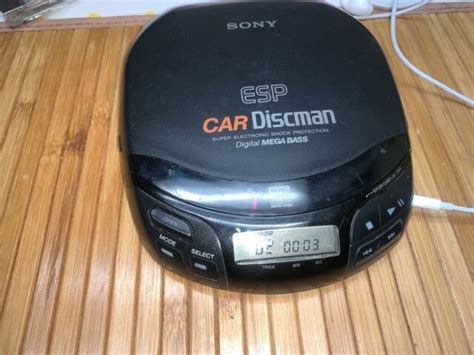Tested Sony Esp Car Discman Portable Cd Player D 842k Work