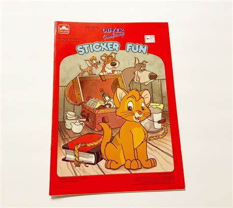 Oliver And Company Stickers And Coloring Book Out Of Print Walt Etsy