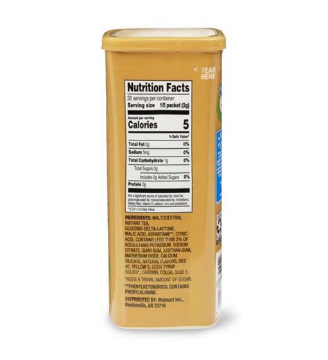 Great Value Sweet Tea Drink Mix 035 Oz 6 Count