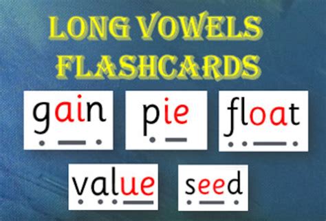 Long Vowels Flashcards Digraphs Phonics Digraphs Instant Download Etsy