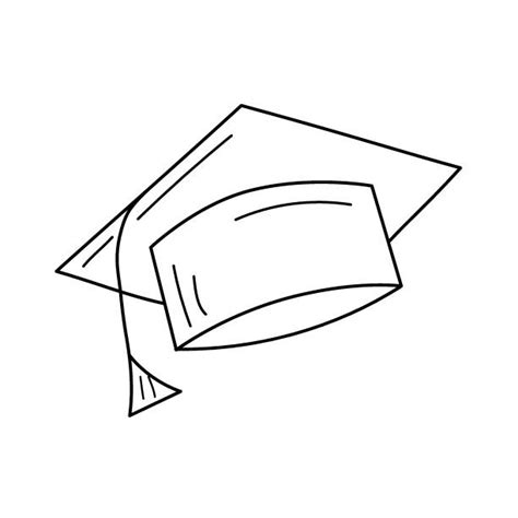 Drawing Of Graduation Cap Outline Illustrations Royalty Free Vector