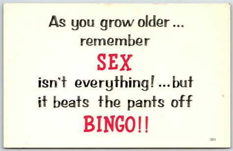 remember sex isn t everything but it beats the pants off bingo postcard other unsorted