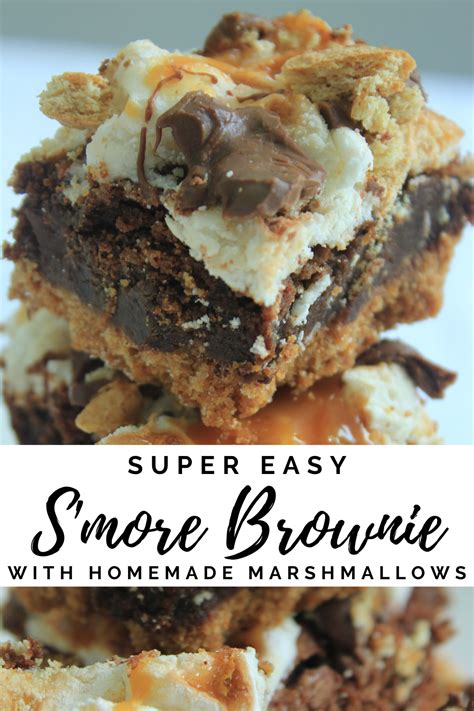 Simple Salted Caramel Smore Brownie A Sprinkle Of Joy Recipe Smore Recipes Brownie