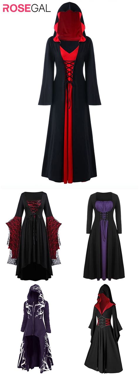 Rosegal Plus Size Halloween Costume Maxi Dress Witch Cape Halloween