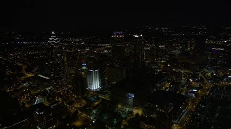 48k Stock Footage Aerial Video Of The Midtown And Downtown Atlanta