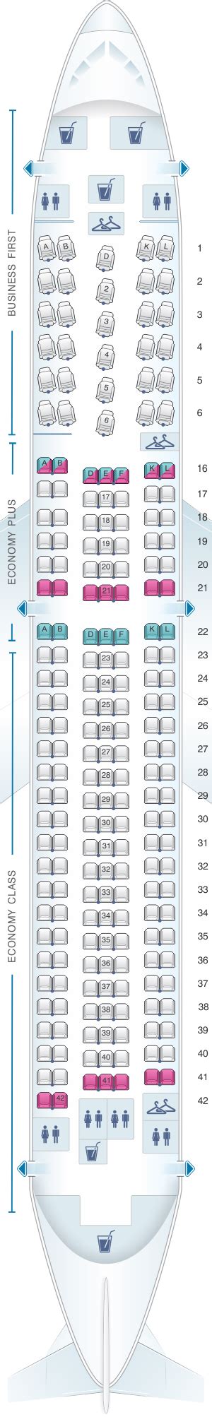 United Airlines Boeing 767 300 Seating Chart