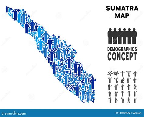 Demographics Sumatra Island Map Stock Vector Illustration Of Items