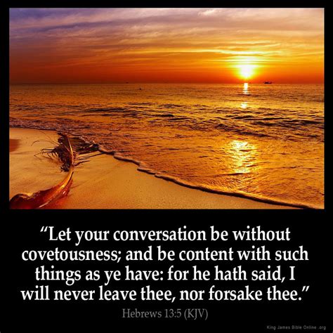 hebrews 13 5 inspirational image