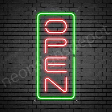 Buy Vertical Neon Open Signs Online Neon Signs Depot