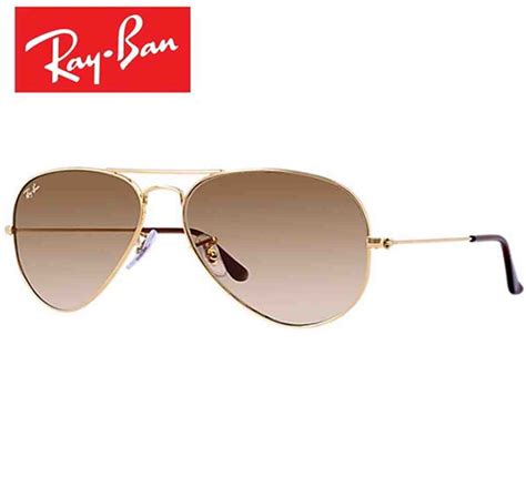Ray Ban Rb3025 001 51 Aviator Size 58 Golden Frame Sunglasses Light Brown Gradient Blink Kuwait