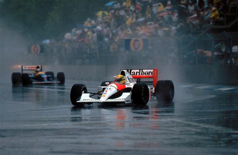 Aryton Senna At The Rain Soaked 1991 Australian Grand Prix R Motorsportporn