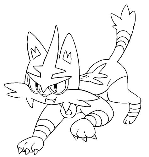 Litten Coloring Pages Coloring Home