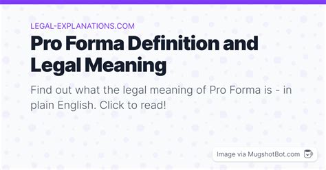 Pro Forma Definition What Does Pro Forma Mean