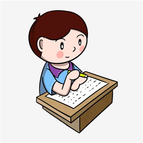 Dibujos Animados Estudiante Alumno Niño Png Dibujos Escribir Clipart