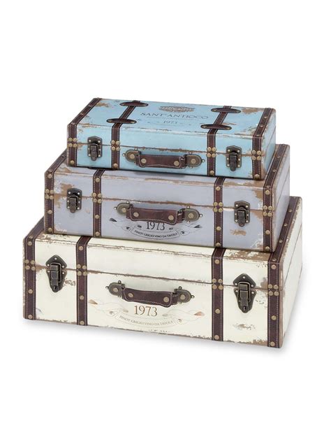 Wooden Trunks Set Of 3 By Uma At Gilt Wooden Trunks Wood Trunk