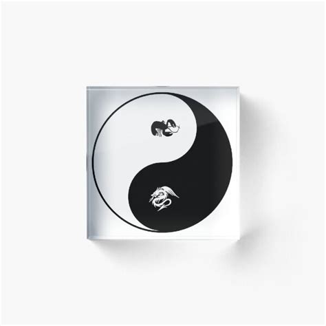 Chaos And Order Yin And Yang Jordan Peterson Acrylic Block By