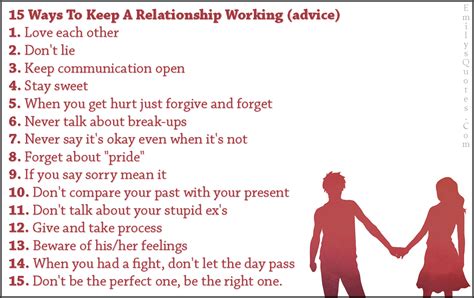 15 Ways To Keep A Relationship Working Advice 1 Love Each Other 2