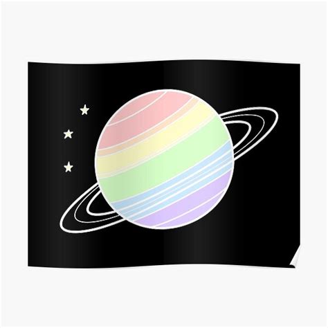 Lgbt Lgbtq Rainbow Saturn Rainbow Planet Posters Redbubble