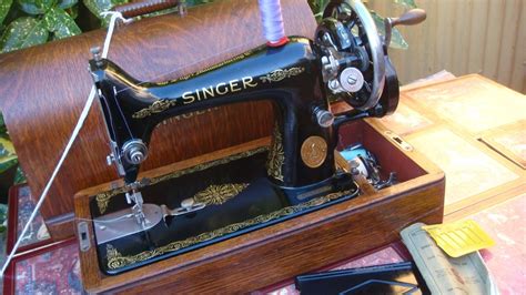 Antique hand crank sewing machine. Old Vintage Antique Hand Crank Singer Sewing Machine Model ...