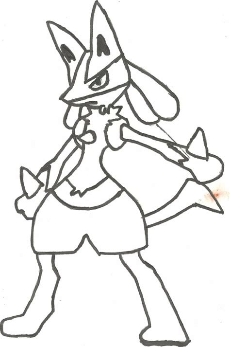 Pokemon Lucario Coloring Pages