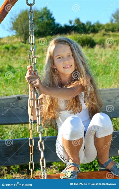 Eight Years Old Girl With Books Royalty Free Stock Photo