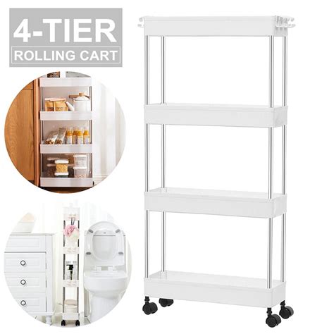 Free 2 Day Shipping Buy 4 Tier Rolling Cart Gap Kitchen Slim Slide Out