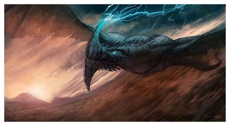 Storm Dragon By Reneaigner On Deviantart Concept Art Digital Myths