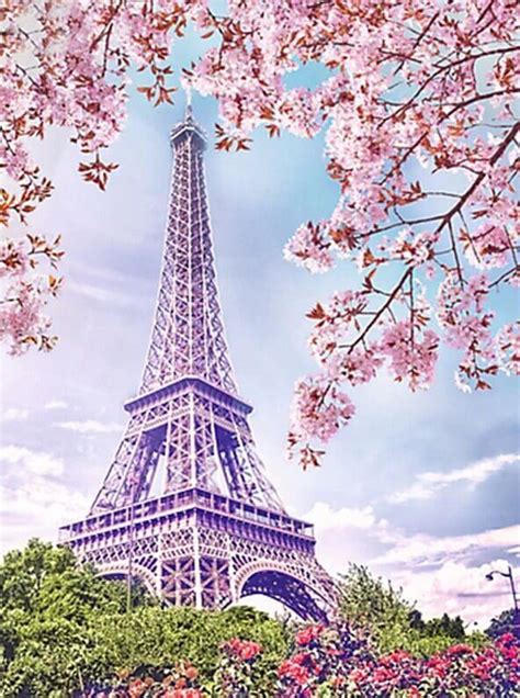 Beautiful Eiffel Tower Painting Kit Paint By Diamonds