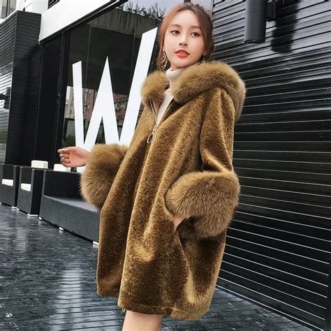 Sheep Shearling Fur Autumn Winter Jacket Women Clothes 2018 100 Wool