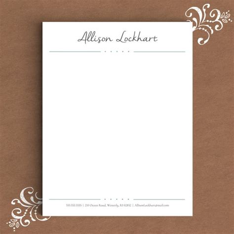 Letterhead examples are the thing you need when you start designing your company's or your client's stationary. Letterhead Template for Word DIY Custom Letterhead | Etsy