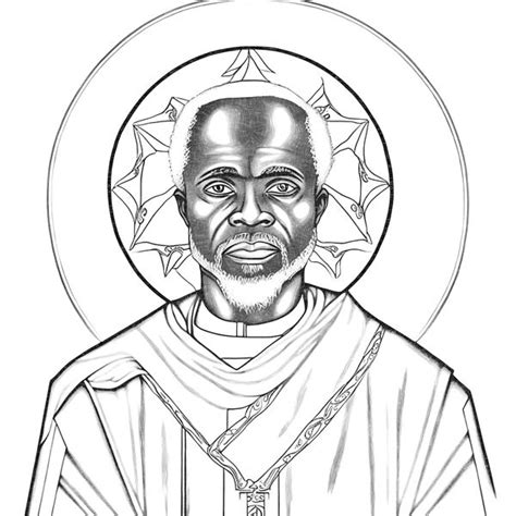 Saint Luke Baanabakiintu Ugandan Martyr Catholic Coloring Page