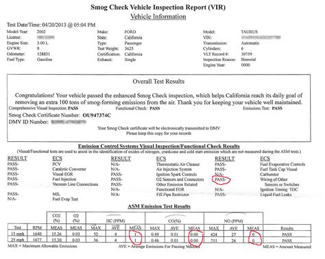 California Smog Certificate Tutoreorg Master Of Documents