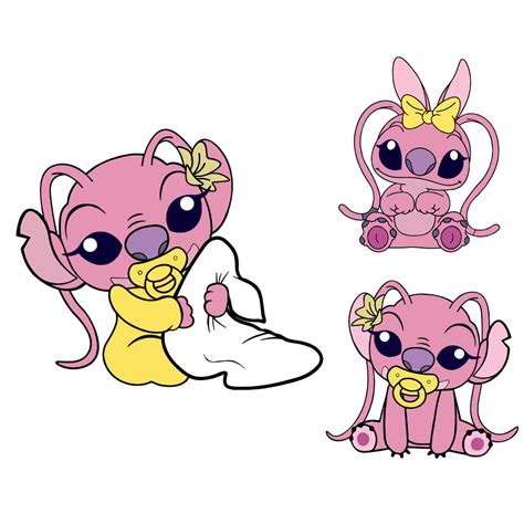 Baby Angel Disney Stitch Logo Svg Baby Stitch Shower Svg Inspire Uplift