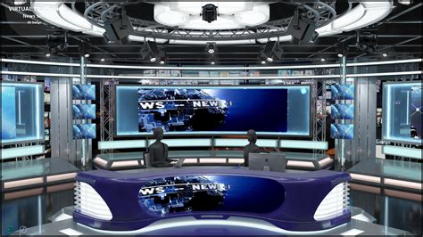 Virtual TV Studio Sets Collection Vol 7 4 PCS DESIGN 3D Model