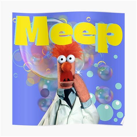 Muppets Beaker Meep Fun Funny Bubbles Poster For Sale By