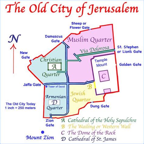 Present Map Of The Old City Of Jerusalem Jerusalem Bible Lessons
