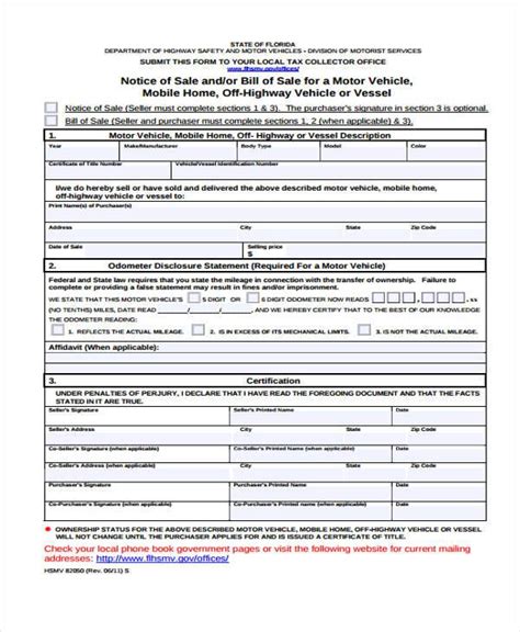 Free 7 Sample Atv Bill Of Sale Forms In Pdf Ms Word