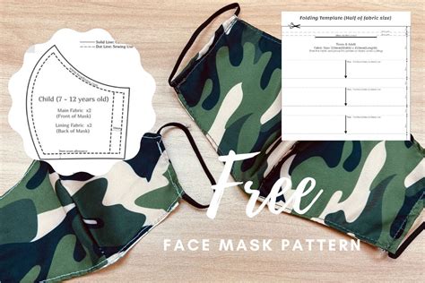 Taff (textile and fashion federation) singapore file size: Printable 3D Face Mask Patterns (Olson & Pleated) & Sewing Guide PDF - Beadnova